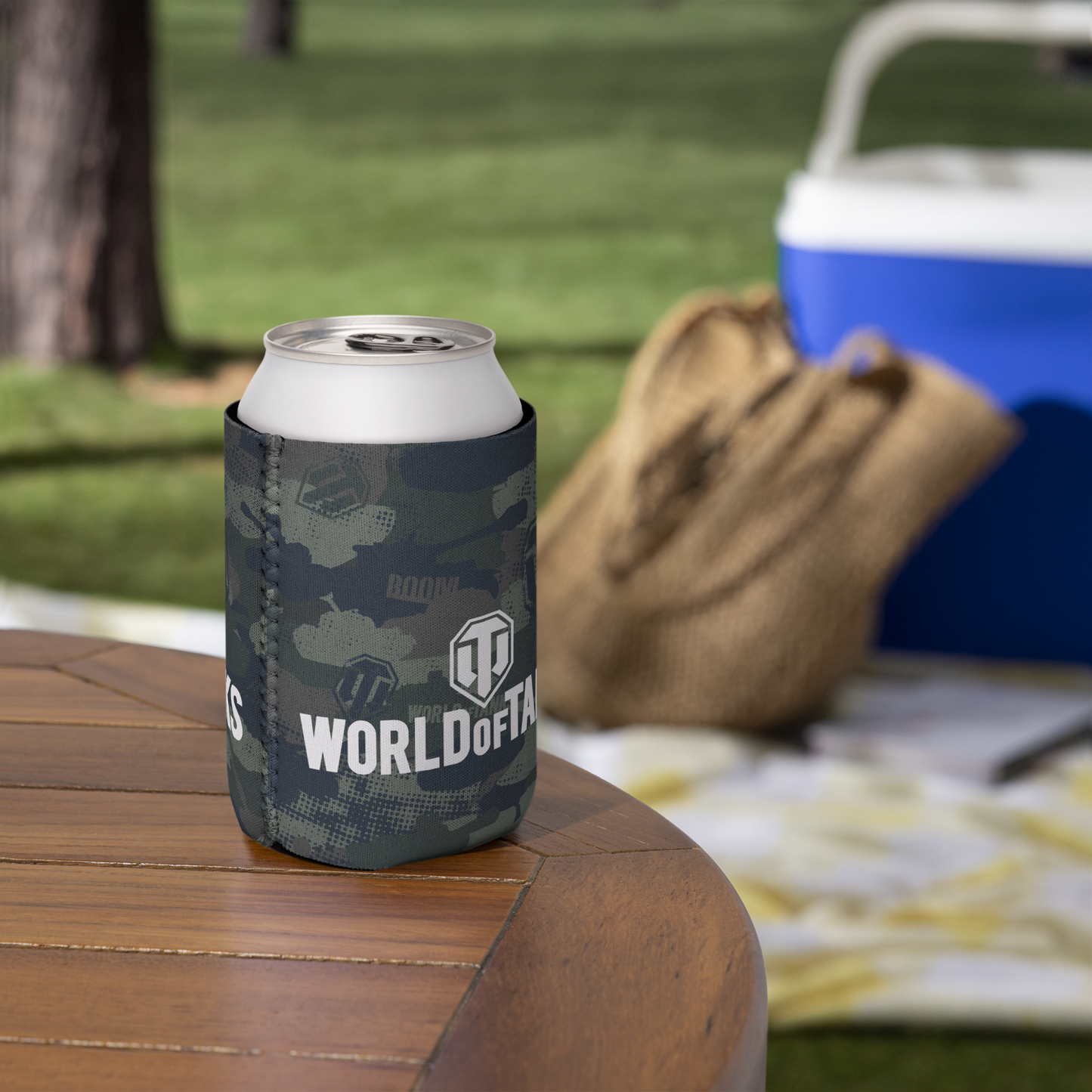 WoT Camo Logo Can Cooler