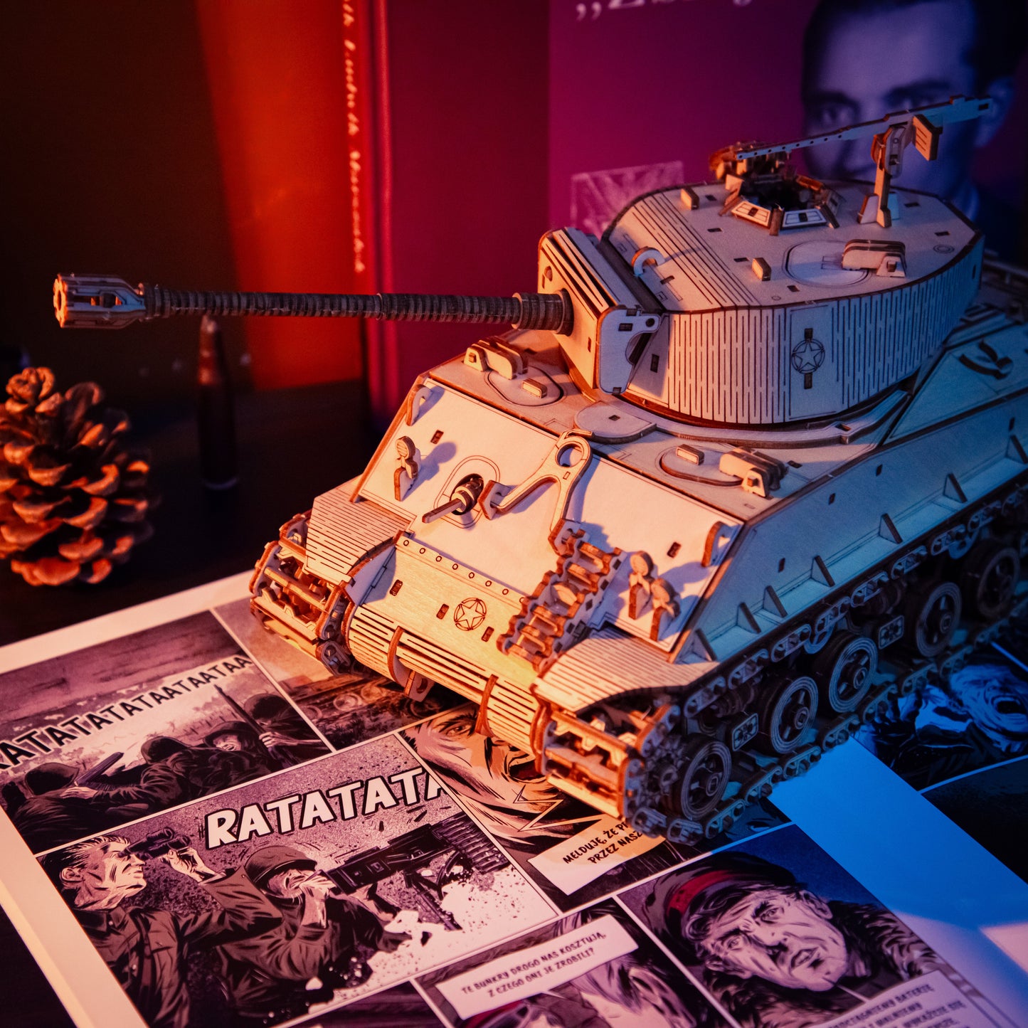 WoT Nice Idea M4A3E8 Sherman - 3D Puzzle | 1:24 - 1272 pcs