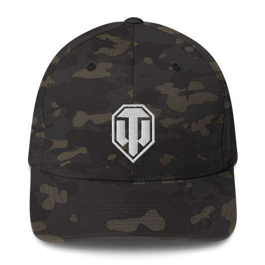Wot Logo Structured FlexFit Cap [Black MultiCam]